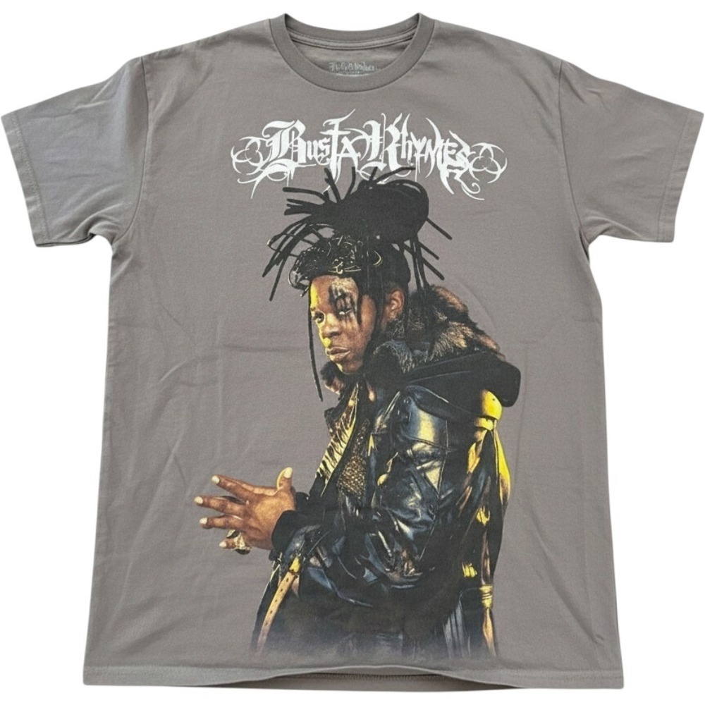 Busta Rhymes Blockbusta 2024 Tour Shirt Mens Medium Concert Rap Tee Gray Hip Hip
